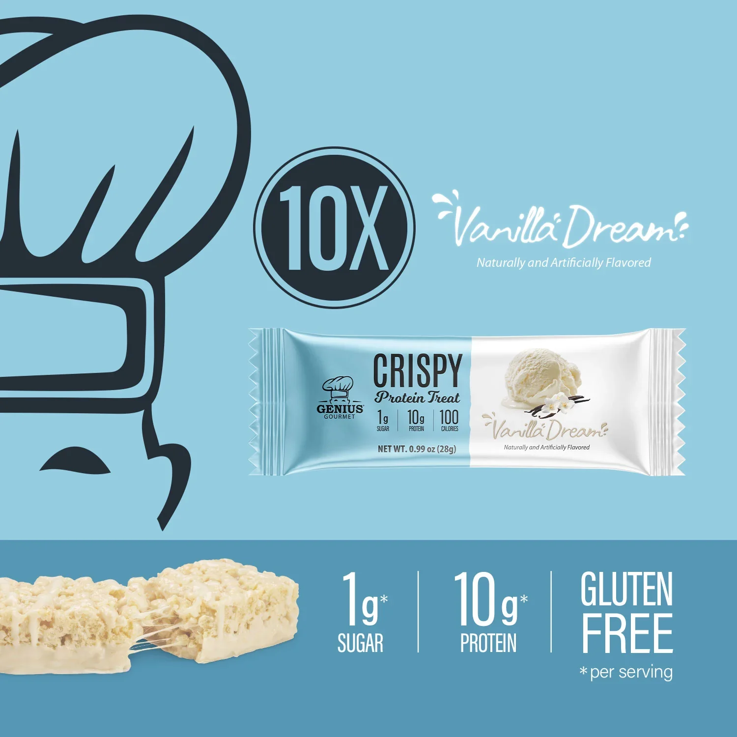 Genius Gourmet Crispy KETO Protein Bar (1 bar) - Image 6